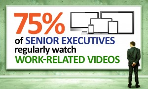 Vdeo content is shared regularly by senior level executives with their colleagues