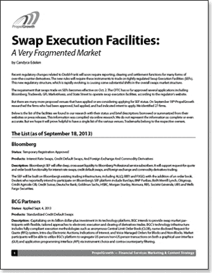 Download this report on swap execution facilities for FX trading.