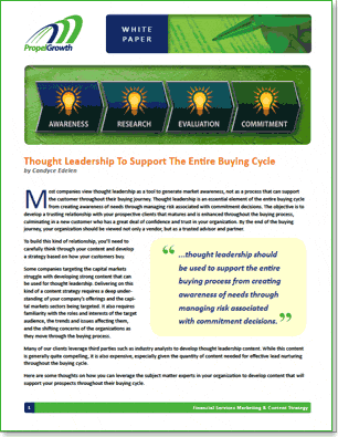 PDF download: Thought Leadership To Support The Entire Buying Cycle